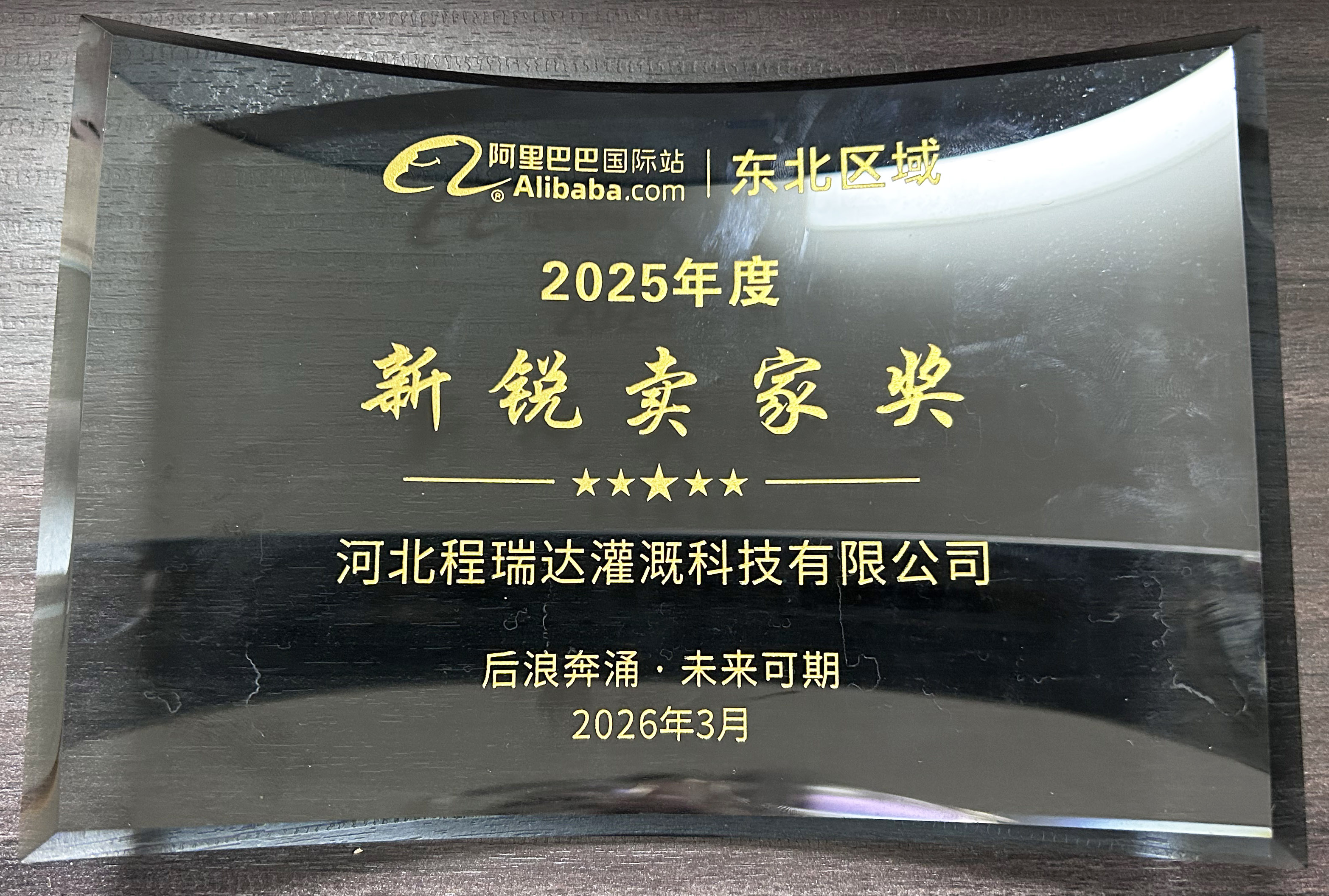 芜湖程瑞达灌溉 | 荣获阿里国际站新锐卖家奖